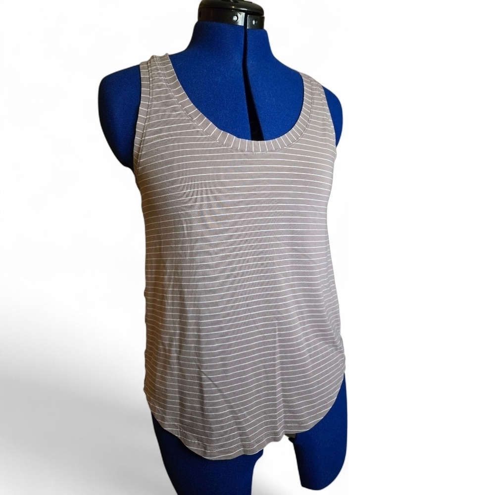 Lululemon Striped Workout Gray Tank Top Gym